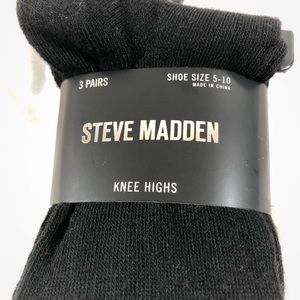 3 Pairs Steve Maden Knee High Socks